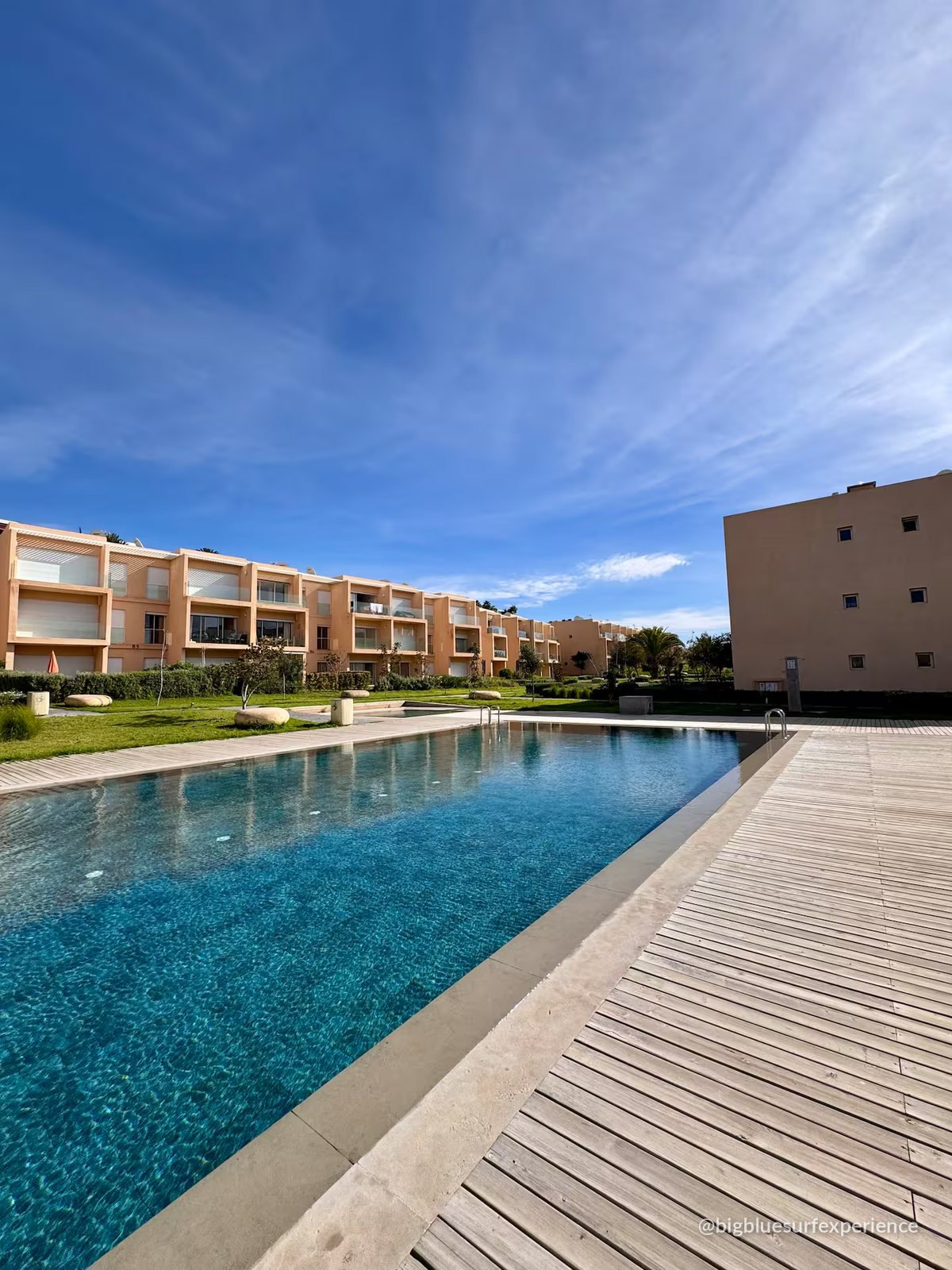 Gardens and pool of the secure BigBlue Bay residence