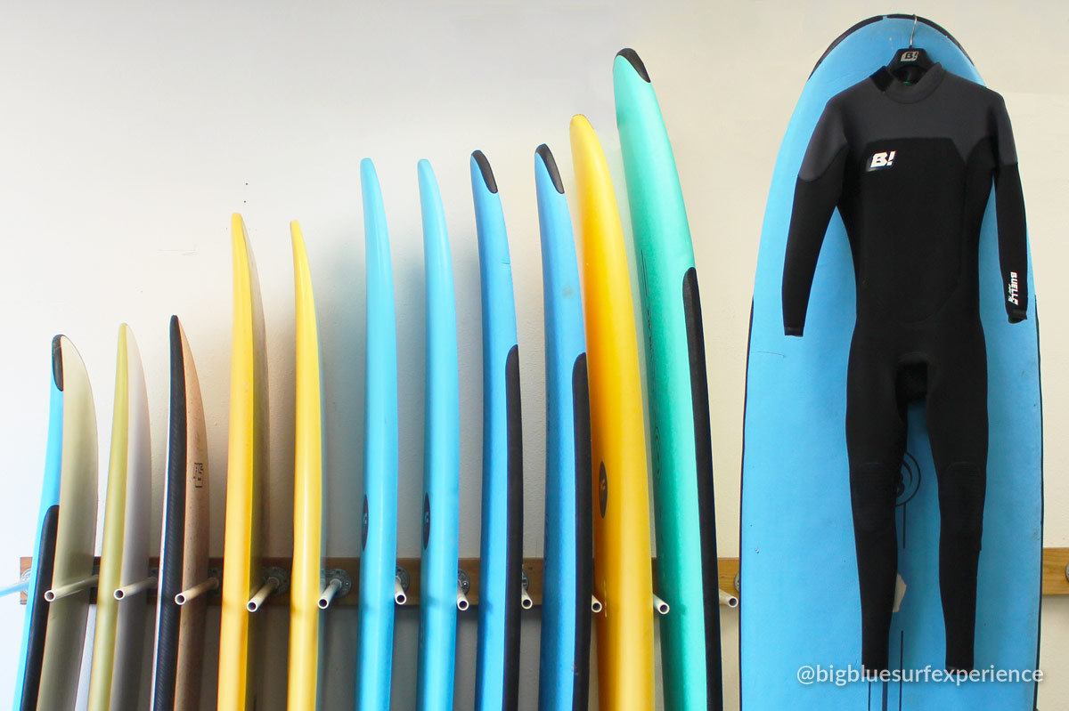 Surfboards, wetsuits and skateboards available to rent at BigBlue Taghazout
